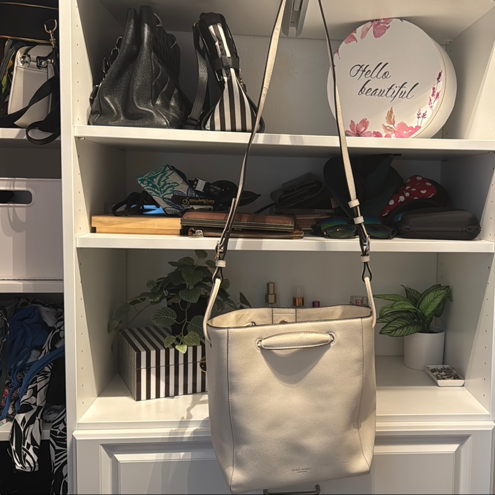 Henri Bendel cream bucket bag